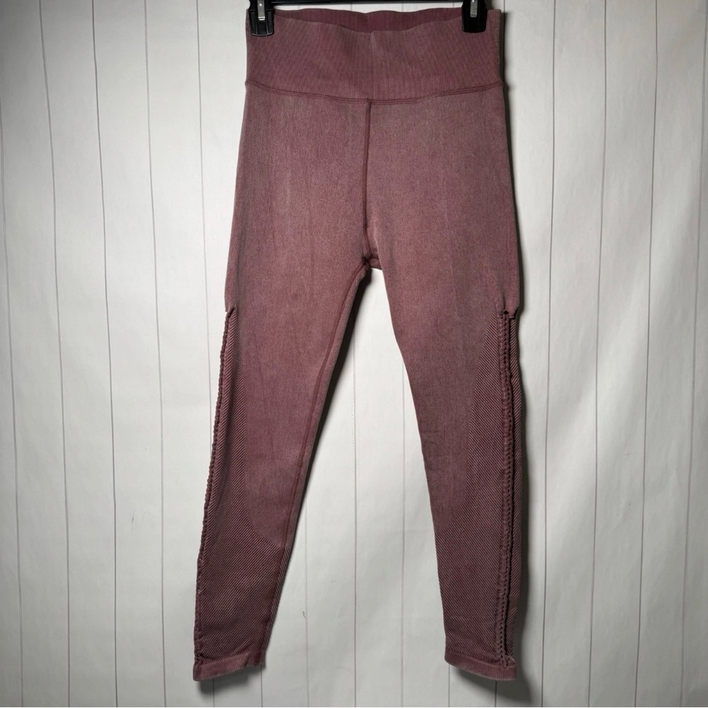 Offline Aerie Seamless Purple Nylon Braided 7/8 Leggings Hi-Rise‎ Sporty Pants M